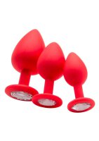 Large Diamond Butt Plug - Red