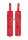 Ouch! Plush Leather Hand Cuffs - Red