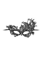 Royal Black Lace Mask  - Black