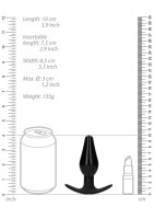 Interchangeable Butt Plug Set - Rounded Medium - Black