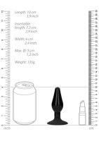 Interchangeable Butt Plug Set - Rounded Medium - Black