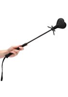 Ouch! Crop Black Heart With Black Lace - Large