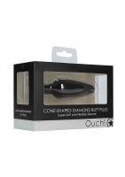 Cone-Shaped Diamond Butt Plug - Black