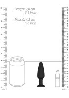 Cone-Shaped Diamond Butt Plug - Black