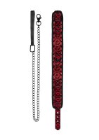 Luxury Collar with Leash - Burgundy