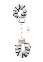 Furry Handschellen Zebra