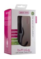 Butt Plug with Handle Medium Black 4,9 cm