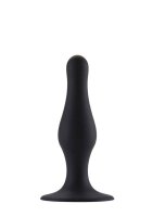 Butt Plug with Suction Cup Small Black 4,9 cm