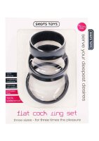 Flat Cock Penisring  Set  Black