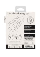 Round Cock Ring Set Black