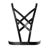 Bijoux Indiscrets Maze Net Cleavage Harness Black