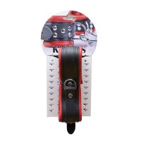 Leather Collar 5 cm Red