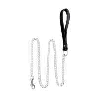 Chain Leash with Leather Handle