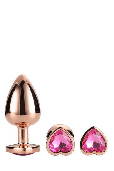 Gleaming Love Rose Gold Plug Set