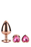 Gleaming Love Rose Gold Plug Set