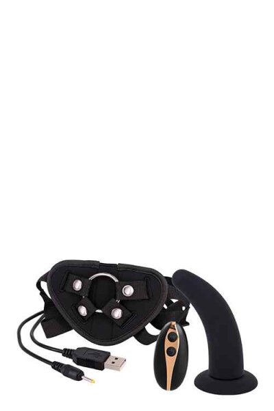 5 Inch Vibration Dildo Strap-On Black