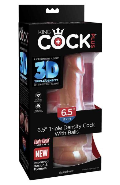 King Cock Plus Triple Density Cock with balls Tanned 20,5 cm
