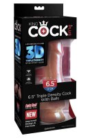 King Cock Plus Triple Density Cock with balls Tanned 20,5 cm