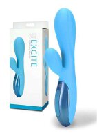 UltraZone Excite 6x Rabbit Style Silicone Vibe - Blue