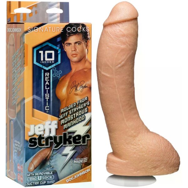 Jeff Stryker Realistic Cock w/ Vac-U-Lock™ Suction Cup - 10" - V
