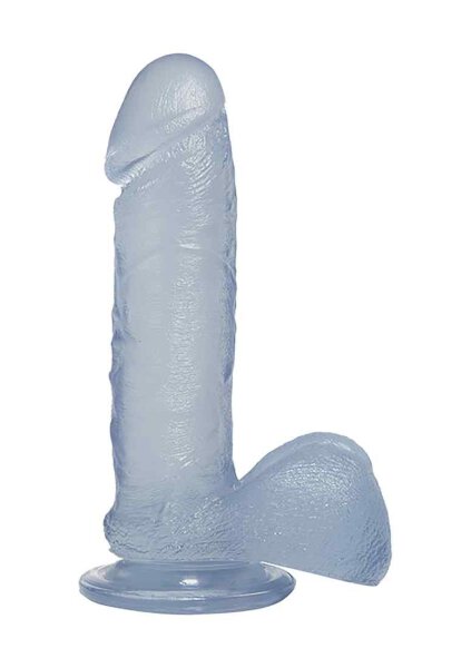 7 Inch Realistic Cock with Balls - Clear