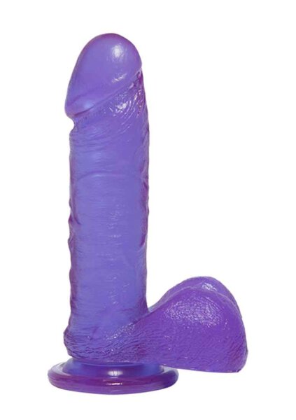 7 Inch Realistic Cock with Balls - Purple