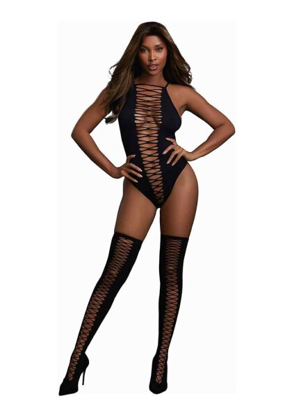 Teddy & Stockings Dmd - OS - Black