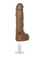 Squirting Realistic Cock - 1 oz. Nut Butter - Brown
