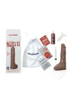 Squirting Realistic Cock - 1 oz. Nut Butter - Brown
