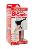 Realistic Cock - With Ultra Harness - 8 Inch
