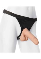 Vac-U-Lock - 7 Inch Ultraskyn Cock W/Ultra Harness - White