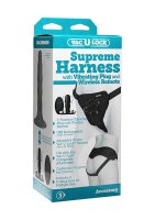 Supreme Harness With Vibrating Plug - Black
