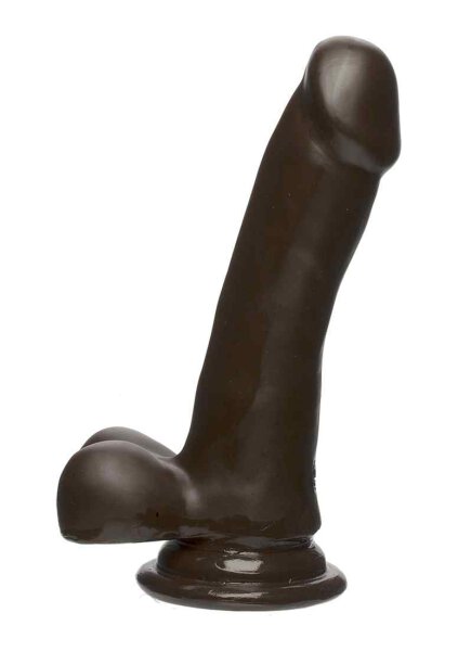 The D - Slim D - 6 Inch With Balls Firmskyn - Chocolate