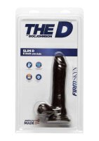 The D - Slim D - 6 Inch With Balls Firmskyn - Chocolate