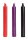 Japanese Drip Candles Set - Black Red Purple - 181 g