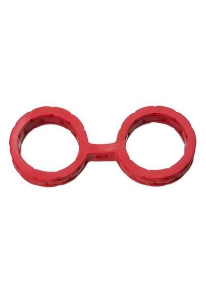 Japanese Bondage - Silicone Cuffs - Large - Red