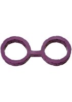 Japanese Bondage - Silicone Cuffs - Large - Purple