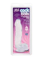 Jelly Jewels - Cock And Balls With Suction Cup Diamond