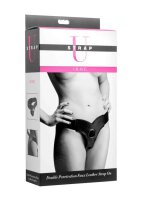 Crave Double Penetration Faux Leather Strap On