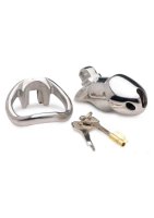 Rikers 24-7 Stainless Steel Locking Chastity Cage - Silver