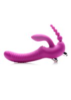 REGAL RIDER Triple G Vibrating Silicone Strapless Strap...