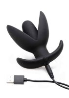 Sprouted 10X Silicone Vibrating Anchor Anal Plug - Black