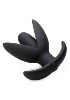 Sprouted 10X Silicone Vibrating Anchor Anal Plug - Black