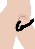 SU Evoke Super Charged - Vibrating Strapless Dildo - Black