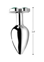 Booty Sparks Lucky Clover Gem - Small Anal Plug - Silver 3,2 cm