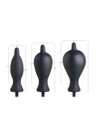 Dark Inflator Silicone Inflatable Plug - Black
