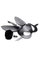 Tailz Bunny Mask with Plug - Black