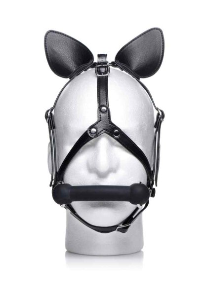 Dark Horse Pony Head Harness with Silicone Bit - Black