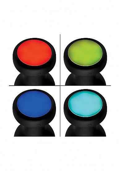 Silicone Vibrating LED Plug - Small - Black