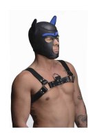 Neoprene Puppy Hood - Black and Blue
